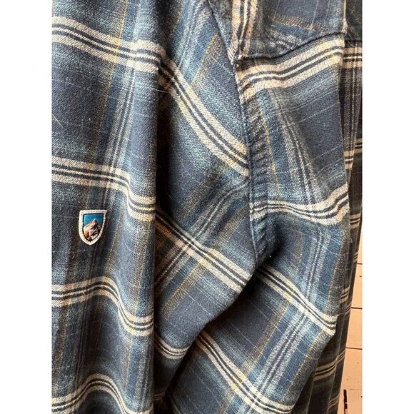 Kuhl flannel shirt size Large Mens Plaid Pearl Snap Western Western Flap Pockets - Picture 8 of 12
